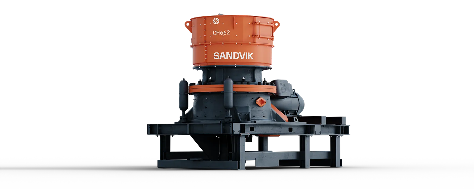 Britador cônico Sandvik CH662 da nova série 600 com design sem backing compound